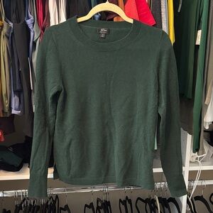 J. Crew Forest Green Crew Neck Sweater